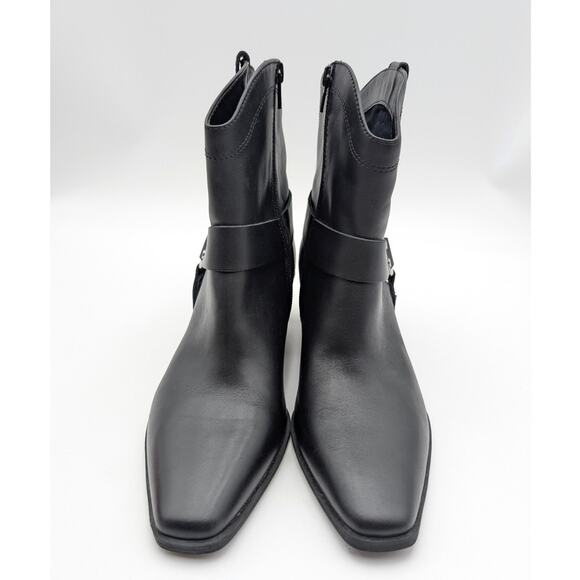 Open Edit Enzo Western Ankle Boot Square Toe Women's Black Size US8M EU38.5 - Picture 2 of 12